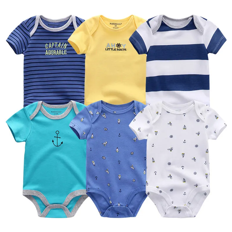 BDS6068 Hot Sale Infant Toddler Clothes Newborn Baby Boys Rompers Clothing Summer 0-12M Short Sleeve Baby Girls Sets roupas de bebe - Цвет: BDS6068