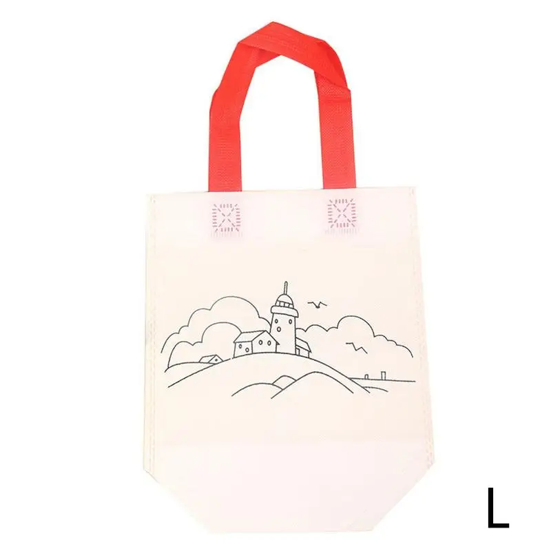L DIY Painting Drawing Bag Environmental Protection Materials Various Design Bag For Develop Child Kindergarten Patience - Цвет: L