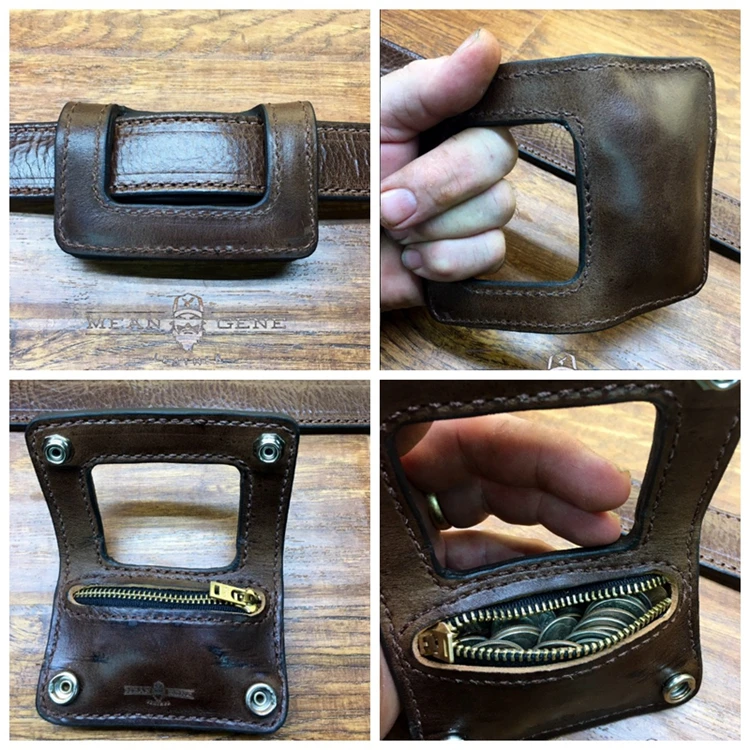 A114 EDC портативный защитный кожаный пляжный топ слой воловья кожа растительного