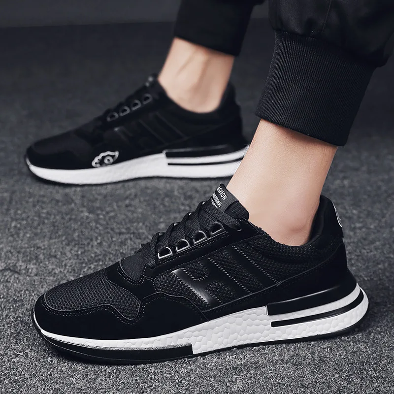 2019 Men Shoes Summer Sneakers Breathable Casual Fashion Lace Up Mens Mesh Flats Shoe Basic | Обувь
