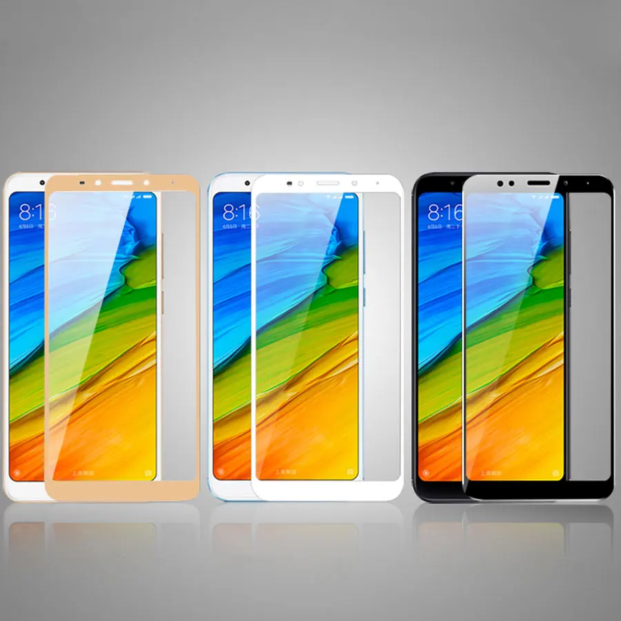 Закаленное стекло с полным покрытием клея для Xiaomi Redmi 5 Plus 2 шт. защитная пленка