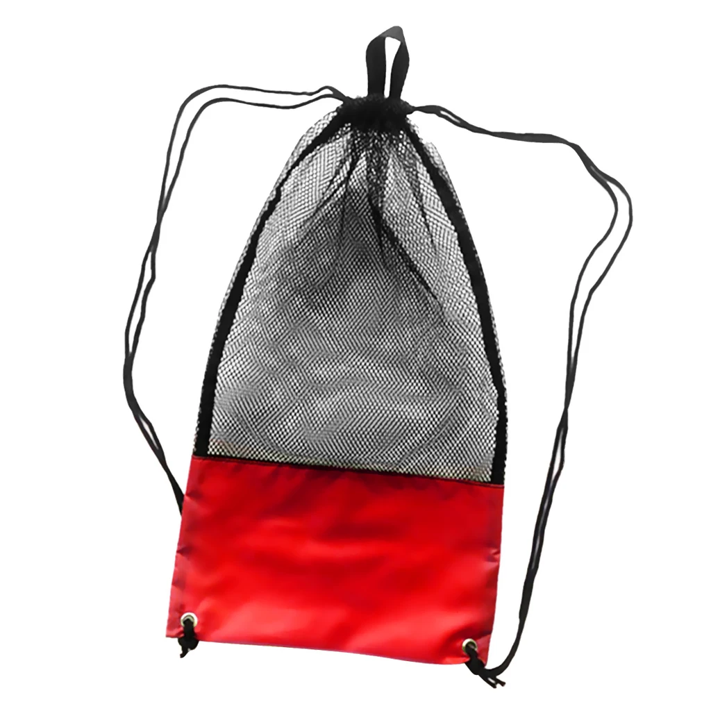 Скуба-Дайвинг подводное плавание плавники сетки передач Drawstring сумка с плечевым ремнем-Различные цвета плавательный бассейн аксессуары