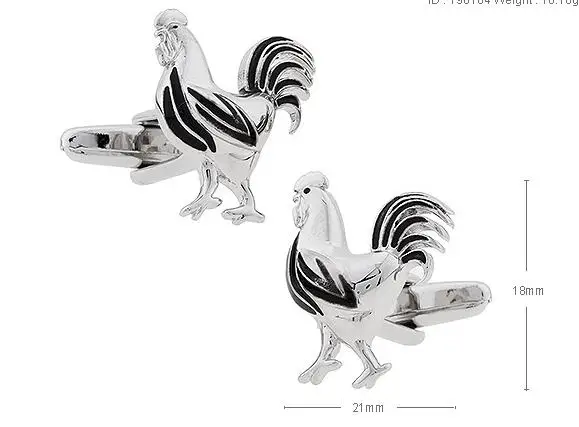 Мужские Запонки петушиные Серебристые черные запонки m4393 | Украшения и