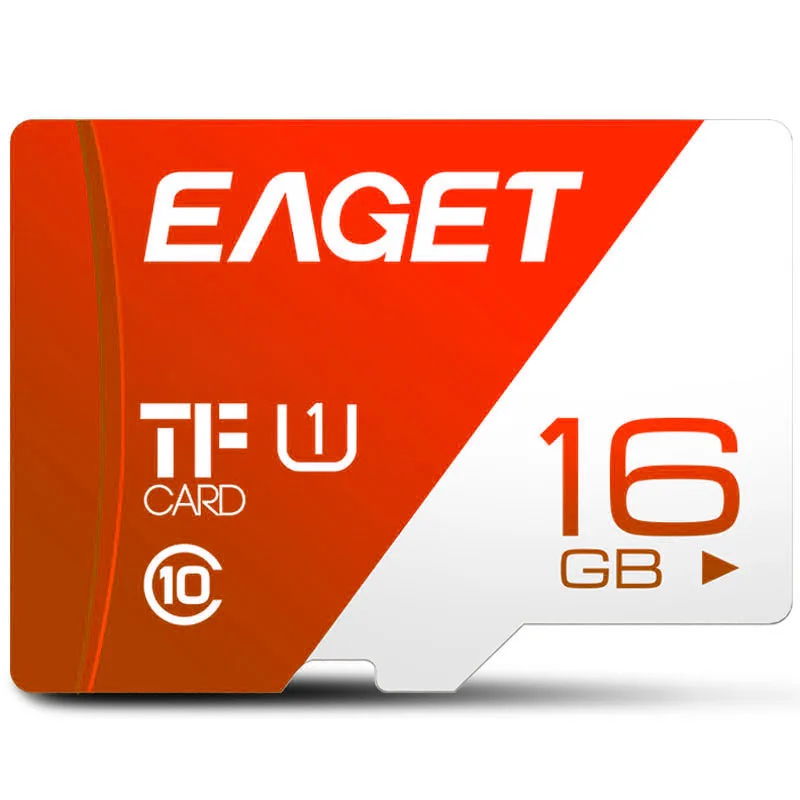 16 ГБ EAGET T1 Micro SD карта 16 Гб/32 ГБ/64 Гб/128 ГБ/256 ГБ класс 10 TF карта памяти Высокоскоростная флеш-карта для телефонов и планшетов - Емкость: 16 ГБ