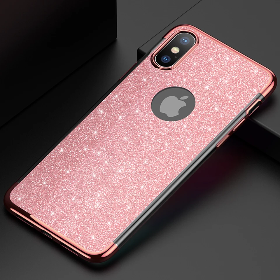 Cute Glitter Phone Case For iphone X 6 6s 7 8 Plus Huawei Honor 10 9 9i 7X 7C Y6 Y7 Prime 2018 TPU Silicone Bling Soft Cover |