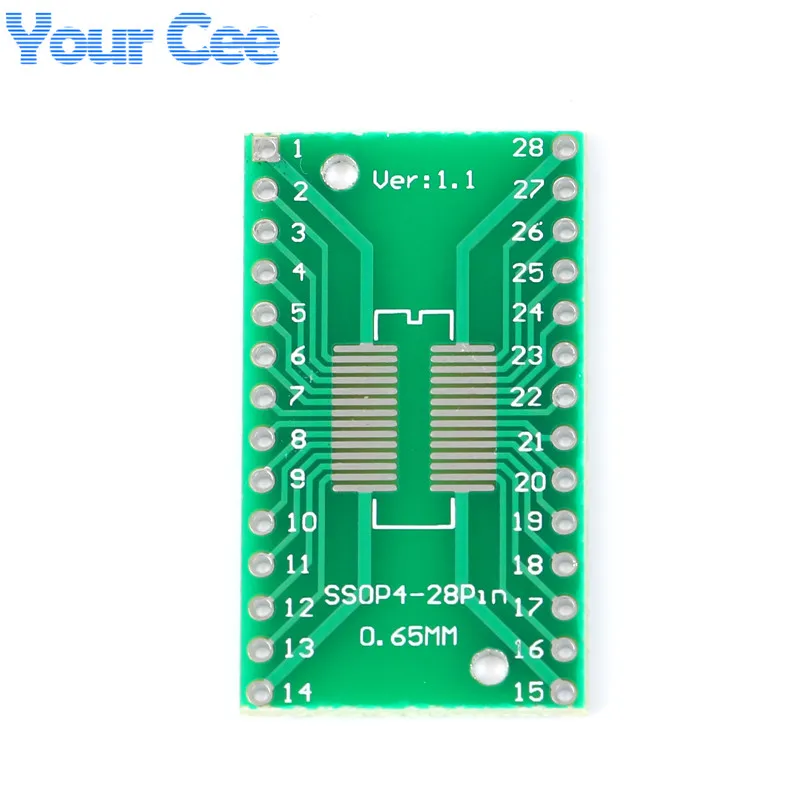 20 шт SOP28 к DIP28 адаптер конвертер печатная плата SSOP28 TSSOP28 0 65 мм 1 27 до 2 54 Pinboard SMD для DIP