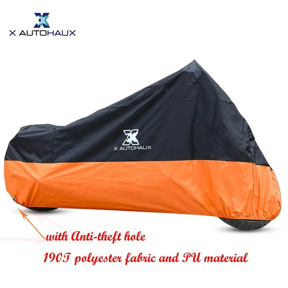 

X AUTOHAUX L XL 2XL 3XL 190T Universal All Season Motorcycle Bike Cover Waterproof Dustproof Rain Dust UV Protector Moto Scooter