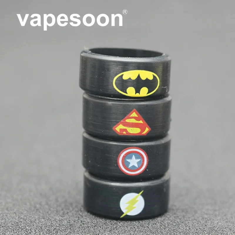 

4pcs Vape Band Ring Silicone Rubber Protection Decorative Ring for Mechanical Mod RBA RDA Tank Vape Pen With Size 23*10mm