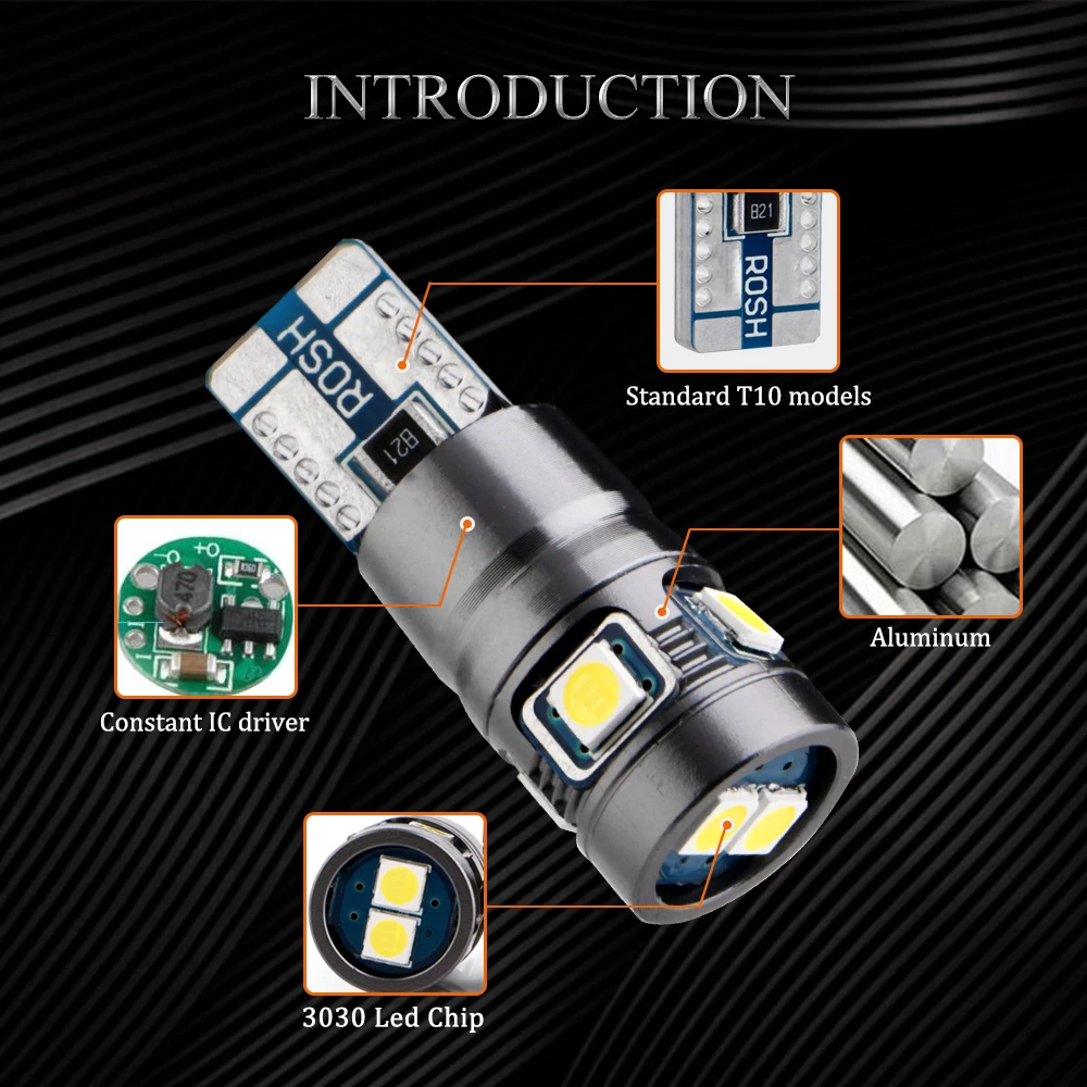 5/20 шт T10 3030 6 SMD LED W5W 194 168 Canbus безошибочная Автомобильная интерьерная лампа для