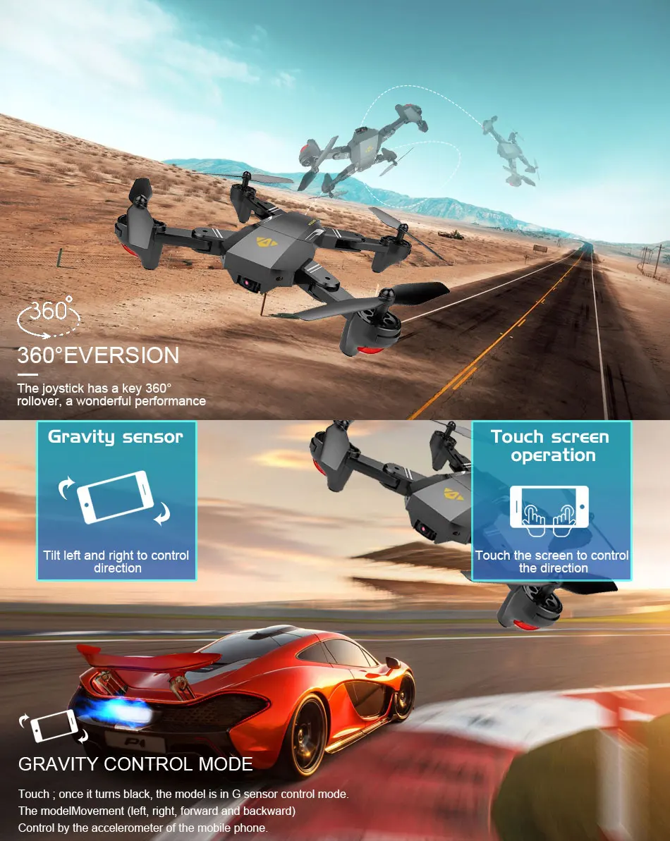 Visuo XS809W XS809HW Квадрокоптер мини складной селфи Дрон с Wifi FPV 0.3MP/2MP камерой удержание высоты RC Дрон Vs JJRC H47 E58