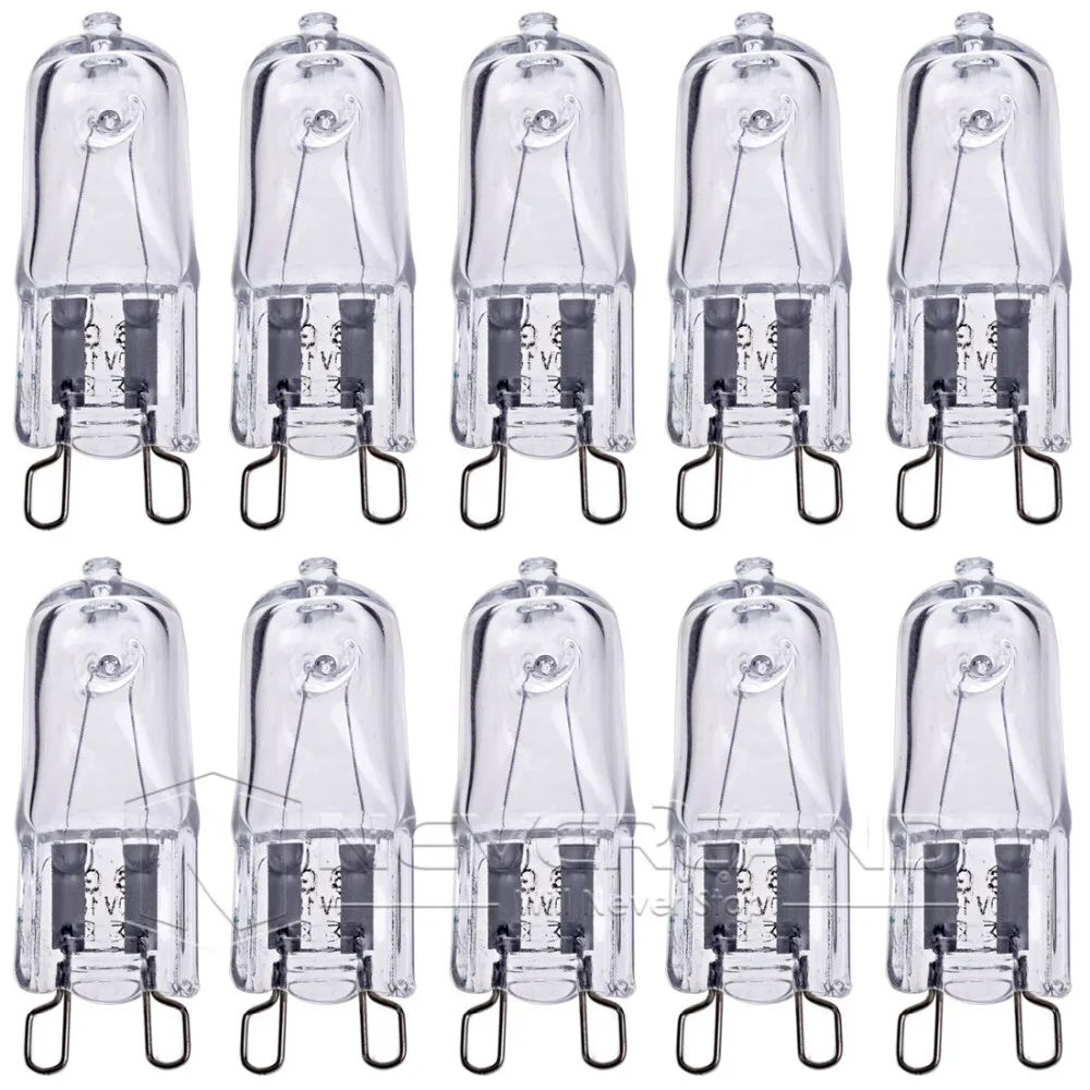 10 шт 12V G4/220-240 V G9 5/10/18/20/25/40/50 Вт галогенная капсулы светильник лампа высокой яркости теплый белый Свадебная вечеринка украшения