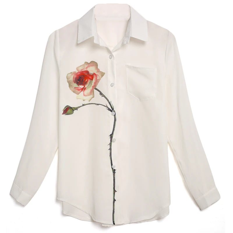 Новый Blusas дамы пр элегантных женщин летние топы 2015 нагрудные воротник цветочный