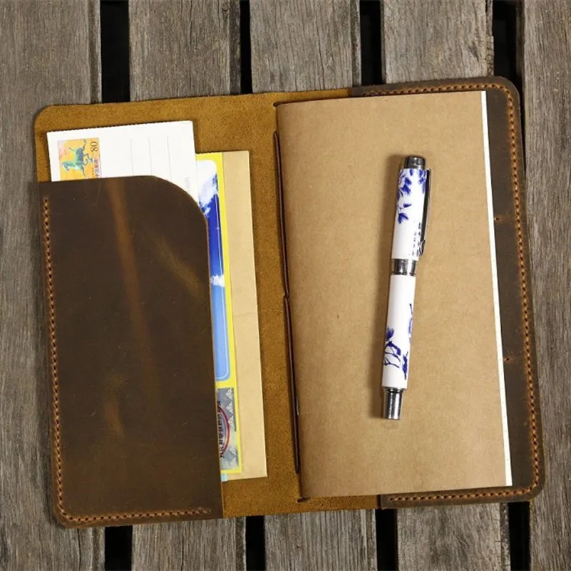Персонализированный кожаный дорожный ноутбук midori дневник в стиле чехол для
