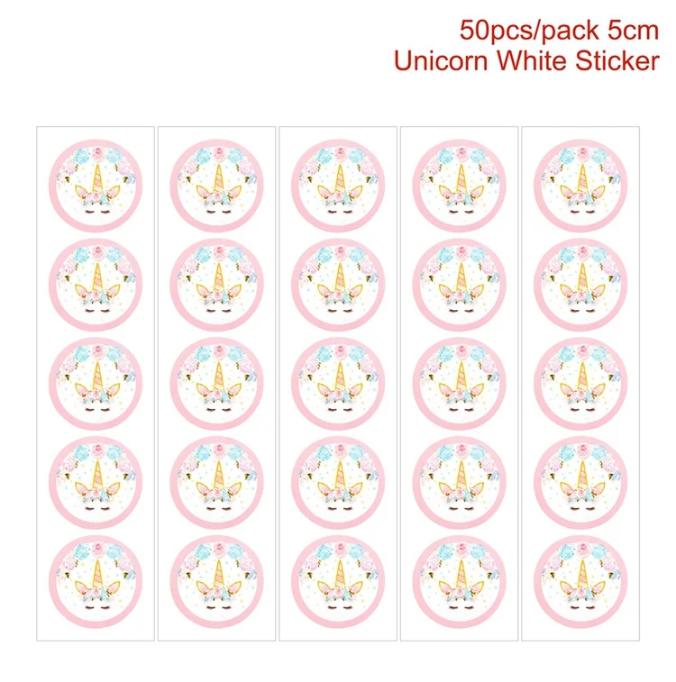unicorn sticker 3 QIFU Единорог Набор для вечеринки Подарки для дня рождения украшения для вечеринки Дети Единорог день рождения Аксессуары для вечеринки, дня рождения вечерние сувениры Suppli - Цвет: unicorn sticker 3