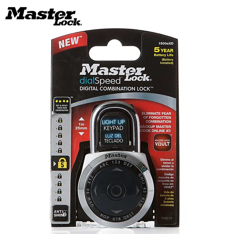 Электронный СВЕТОДИОДНЫЙ замок с паролем MASTER LOCK для обеспечения безопасности в