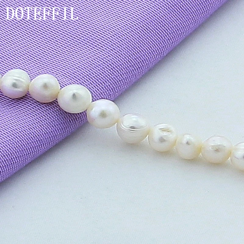 Женский жемчужный браслет из серебра 925 пробы 8 мм|sterling silver bracelet|925 sterling braceletsilver