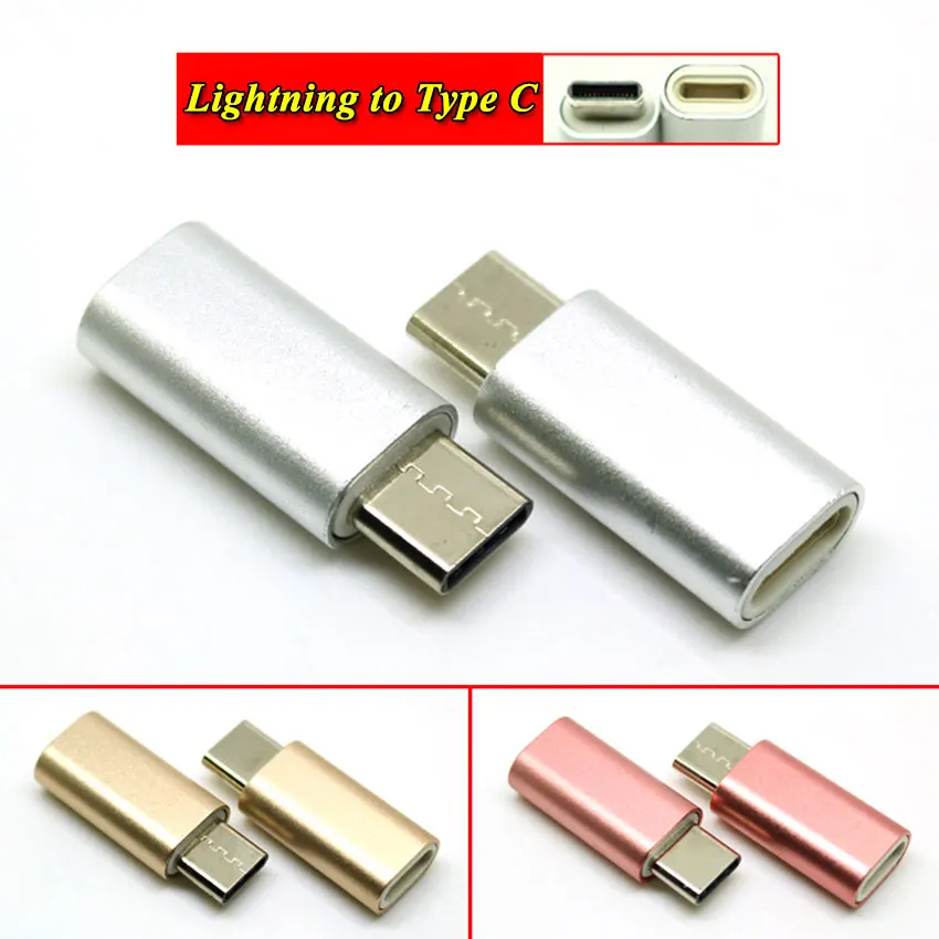 Lightning to Type C ChengHaoRan 3 шт. для lightning type-C адаптер для Micro USB/USB 3,0 type C для iPhone 8 7 6/Android кабель для передачи данных конвертер адаптер - Цвет: Lightning to Type C