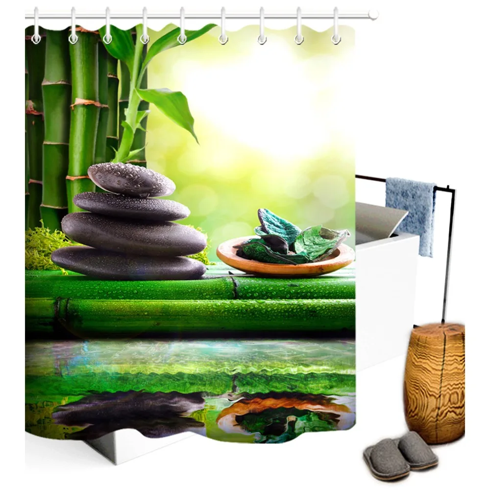 Водонепроницаемая тканевая душевая занавеска для ванной 72 дюйма 12 крючков