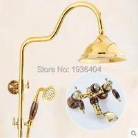 gold copper bathtub faucet hot and cold marble bath shower faucets special offer st304