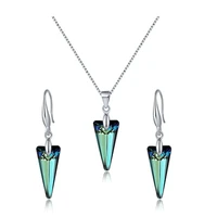 baffin spike pendant necklace drop earrings crystals from swarovski silver color jewelry sets for women mothers day chic gifts
