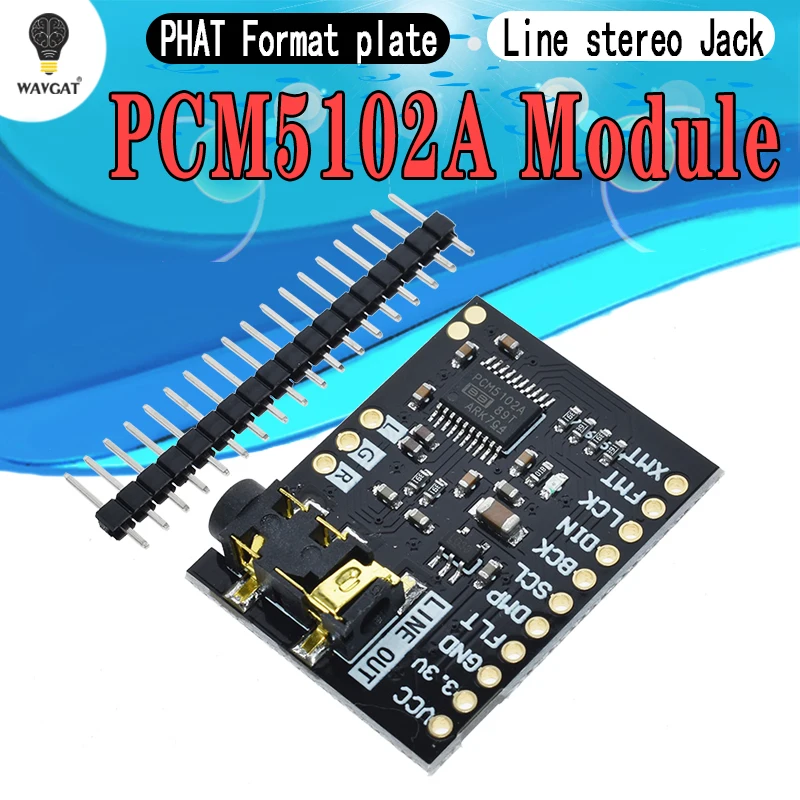 Для Raspberry Pi pHAT звуковая карта I2S интерфейс PCM5102 модуль DAC 24-битная аудио Плата со