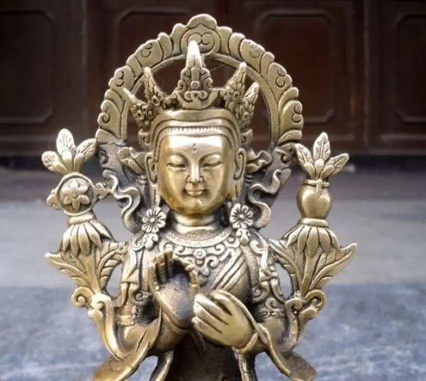 Бронзовая статуя Будды Тибет буддизм Maitreya | Дом и сад