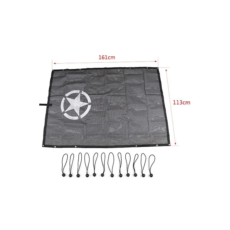 Roof 5 Stars MOPAI автомобильный верхний солнцезащитный козырек для Jeep Wrangler TJ 1997-2006, автомобильный багажник на крышу, защита от УФ, защита от солнца, изоляционный гамак, кровать, сетка для отдыха - Название цвета: Roof 5 Stars
