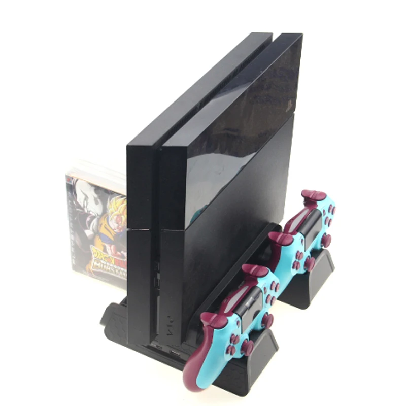 PS4/PS4 Slim/PS4 PRO вертикальная подставка с охлаждающим вентилятором кулер двойной контроллер зарядное устройство зарядная станция для SONY Playstation 4