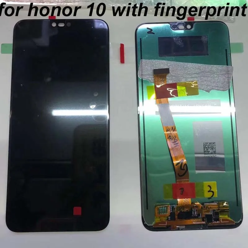Отпечатков пальцев+ 5,8" для huawei honor 10 ЖК-дисплей Дисплей кодирующий преобразователь сенсорного экрана в сборе для huawei honor 10 COL-AL00 COL-AL10 COL-L29