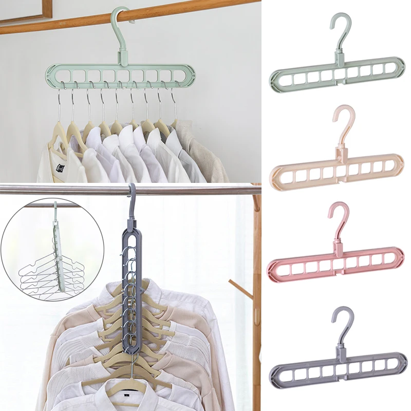 Multi-port Support Circle Clothes Hanger Drying Racks Multifunction Plastic Scarf Hangers Storage Rack | Дом и сад