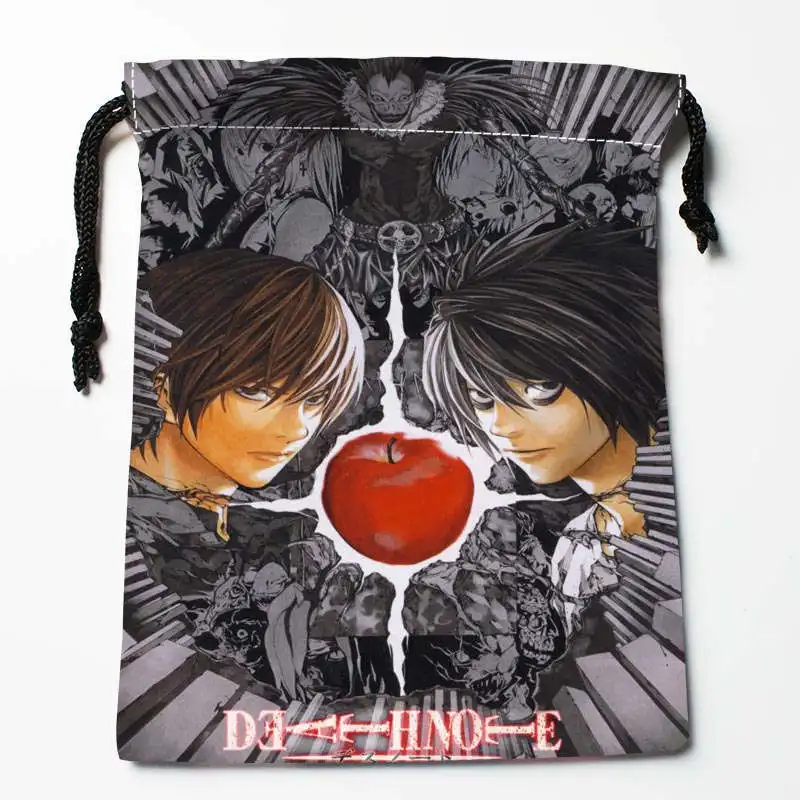 Новое поступление сумки на шнурке DEATH NOTE для хранения заказ с принтом размеры