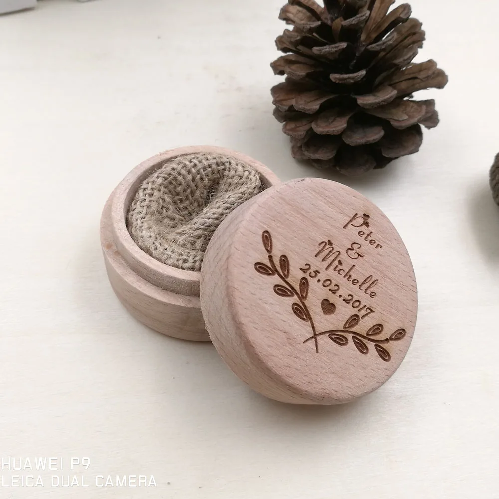 Новый дизайн Заказная коробка кольца персонализированная Свадьба/на день