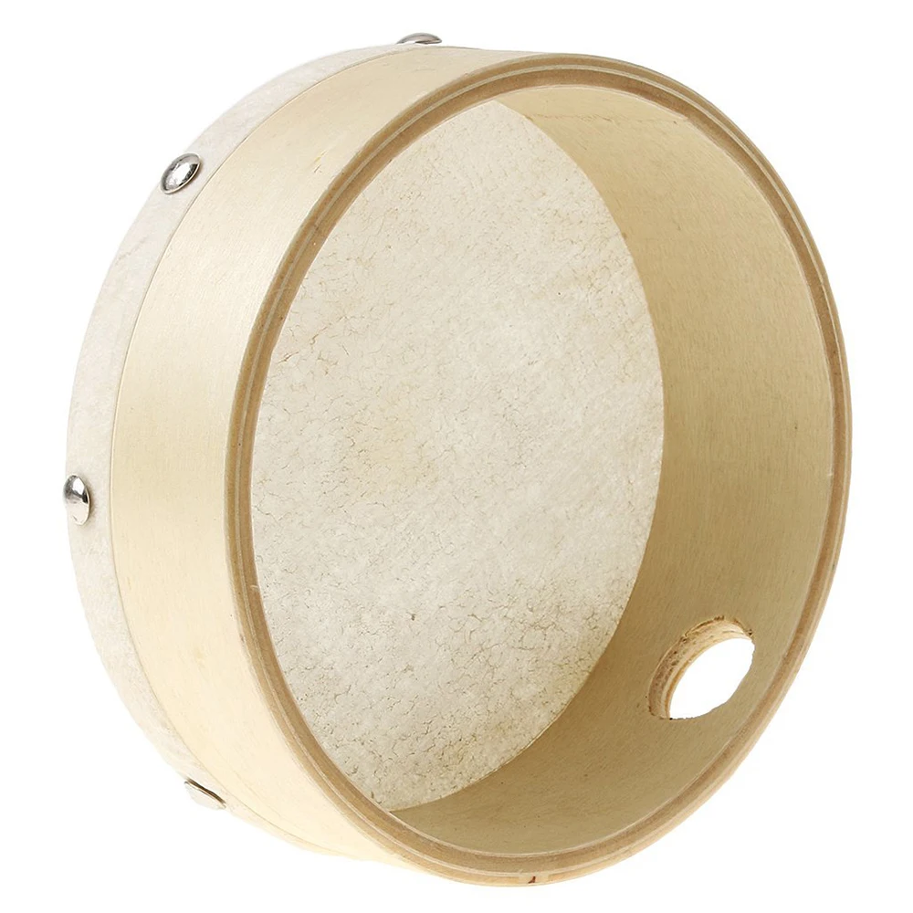 MSOR-Tambourine Natural Skin Without Jingles Percussion Instrument Musical Toy Baby Bebe - 6 Inches | Спорт и развлечения