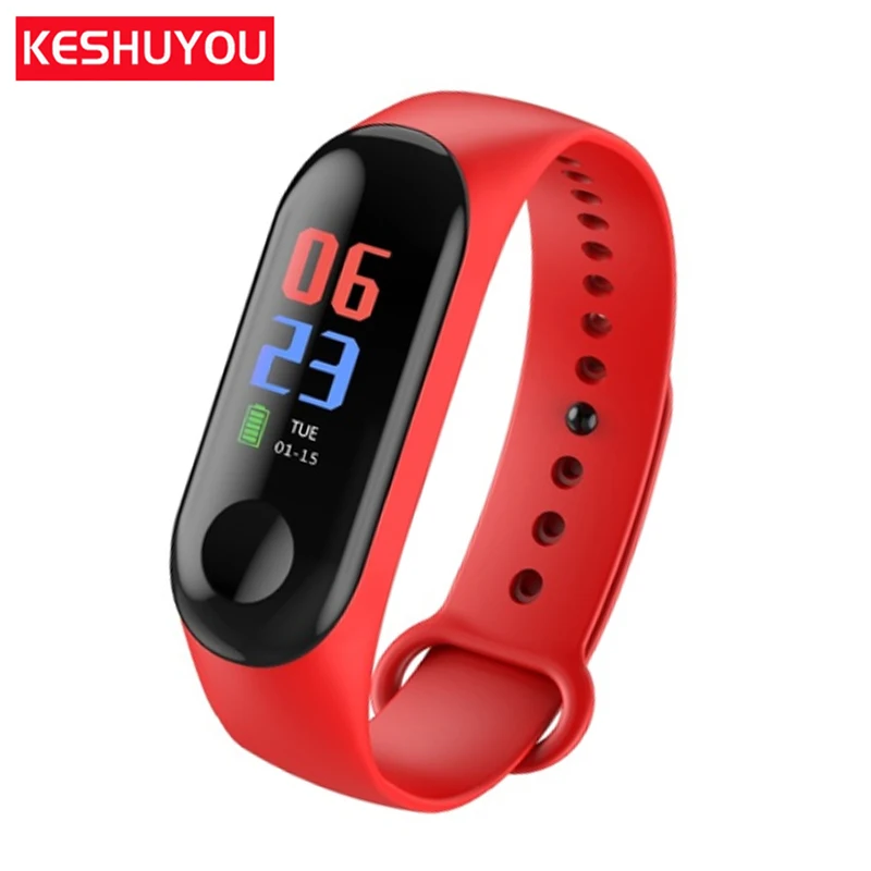 KESHUYOU mi band 3 Смарт браслет с шагомером часы для измерения артериального давления