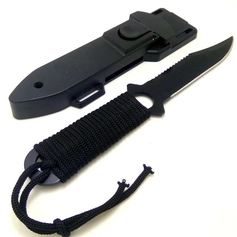 Новые прямые Леггинсы/десантники стали Дайвинг прямой нож Открытый выживания кемпинг тактический нож+ ABS чехол оболочка