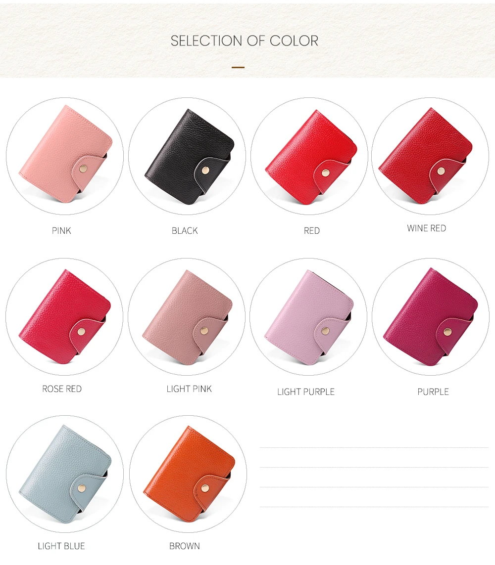 JOYIR Card Holder Wallet RFID Women Genuine Leather 11 Bits Card Case Business Credit Card Holder Card Wallet Clutch Handbag