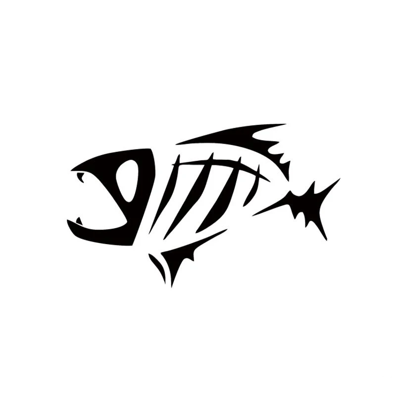

free shipping Skeleton Tribal Fish Vinyl Decal Sticker Kayak Fishing Car Auto Truck Boat Wall Laptop Funny
