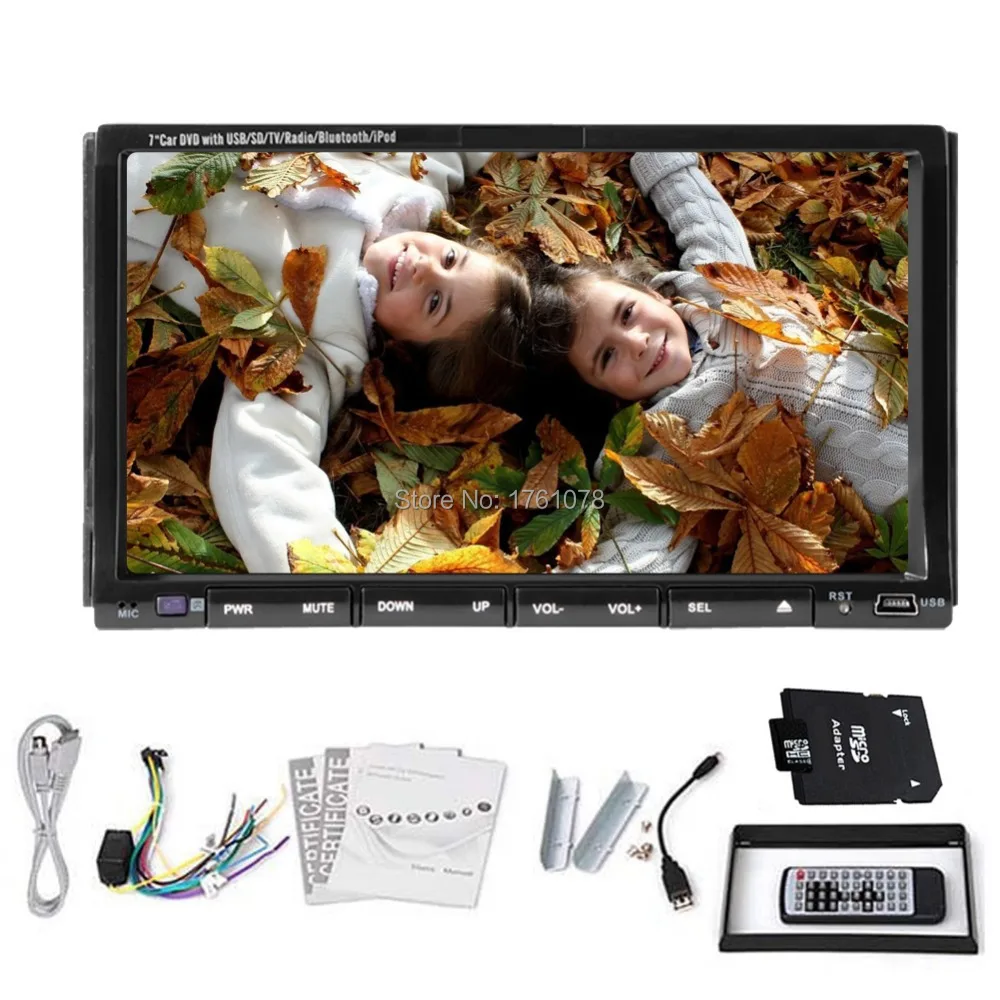 7 ''HD в тире Bluetooth GPS навигации автомобиля DVD CD MP3 плеер универсальный 2 DIN