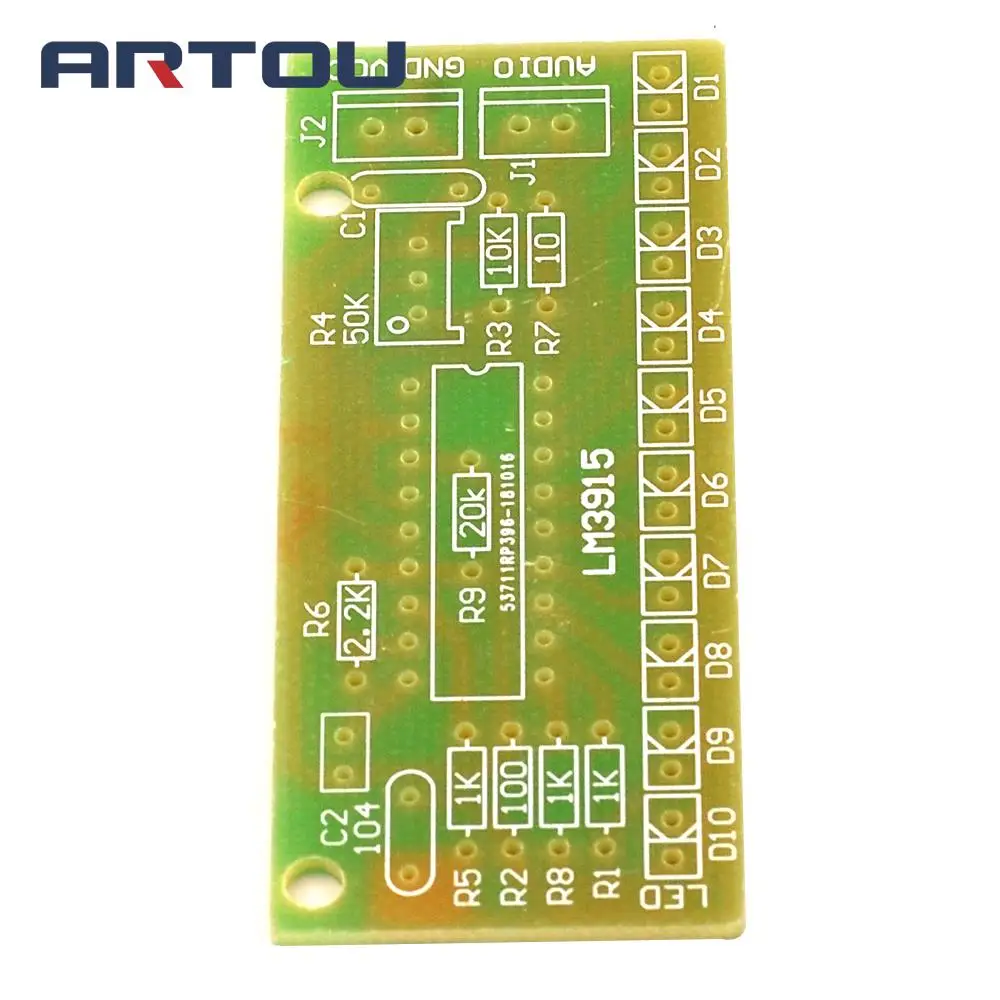 LM3915 10 светодиодный анализатор звукового спектра набор индикаторов уровня сделай