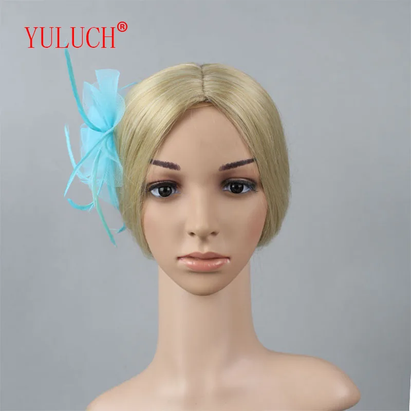 YULUCH 2018 китайская модная сетчатая тиара ручной работы свадебная с перьями и
