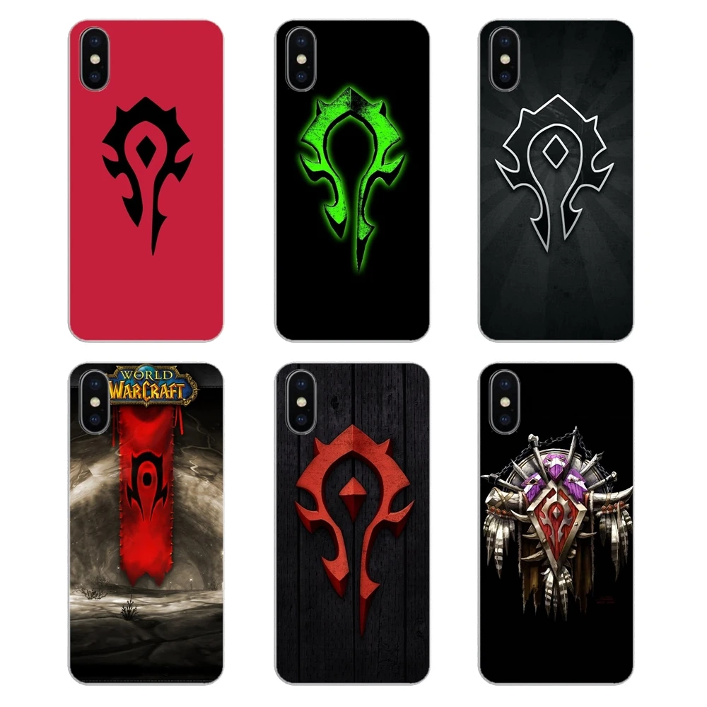Transparent Soft Shell Covers For Motorola Moto X4 E4 E5 G5 G5S G6 Z Z3 G3 C Play Plus game WOW World of Warcraft horde |