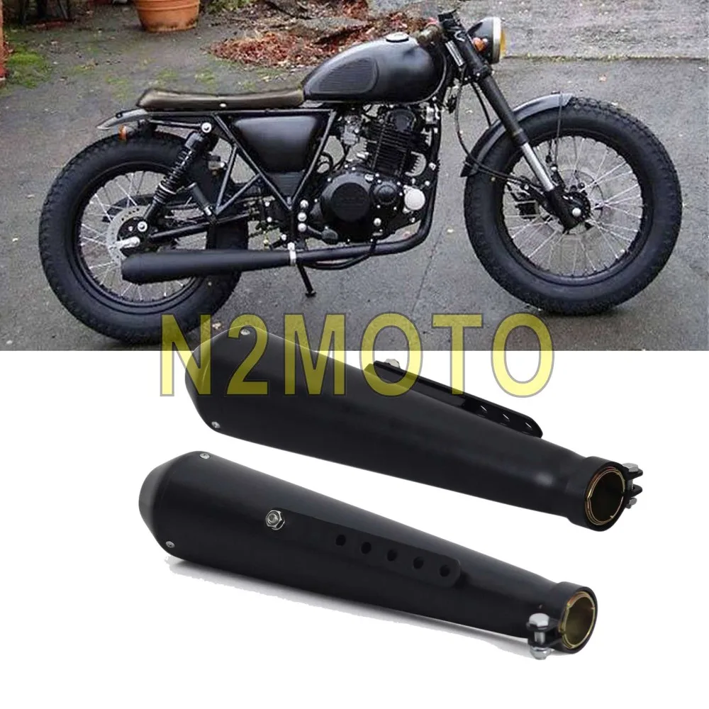 2X Мотоцикл 18 &quotглушитель выхлопной трубы 1 5/8&quot и 1/2 &quotи 7/16&quot для Chopper Cafe Racer Triumph