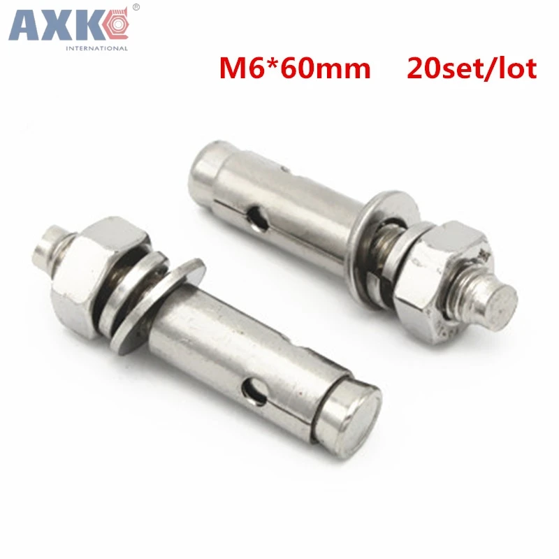 AXK нержавеющая сталь болт Расширения M6 * 60 расширения винт соответствующий гайку
