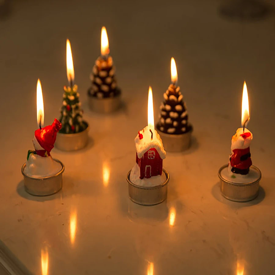 Креативный романтический подарок рождественская свеча без свечей для торта