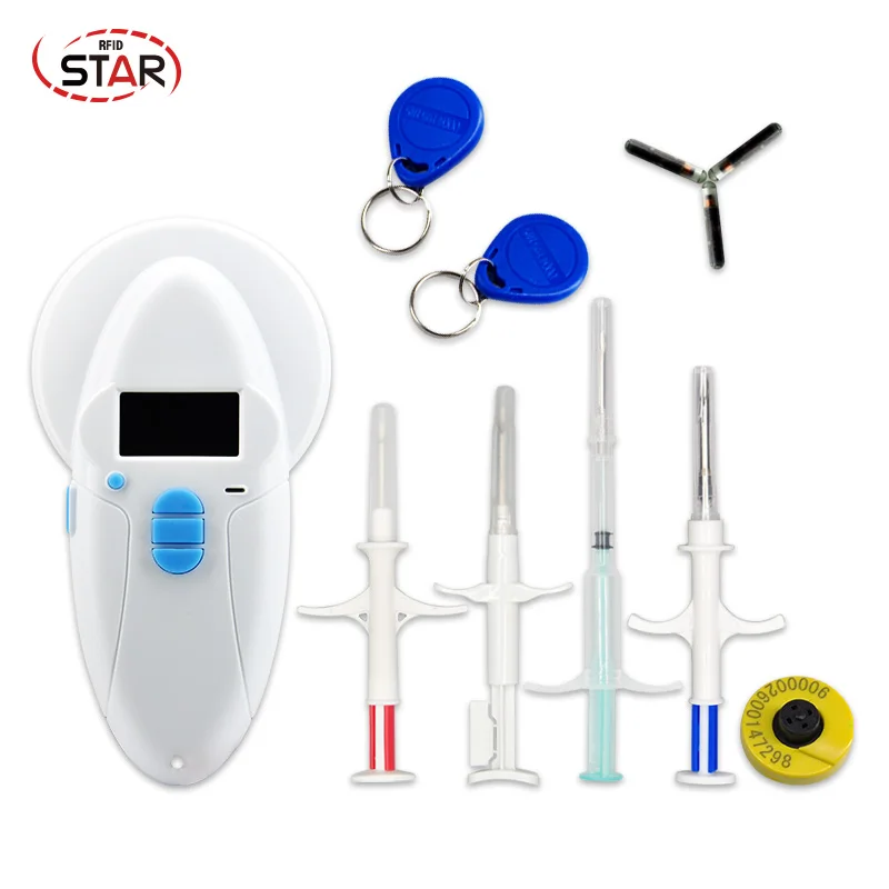 High Quality microchip scanner pet microchip reader handheld 134.2 Khz/125khz Fdx-b/hdx dog chip/ear tag reader For pet Identify