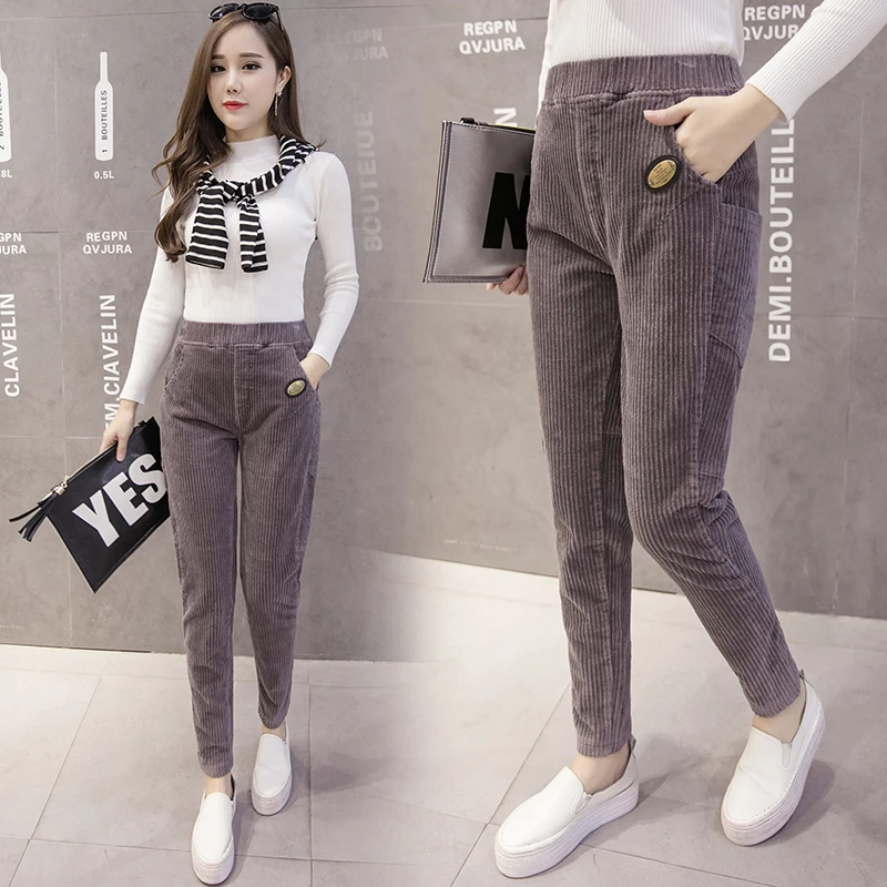 Azouari XL XXL 3XL 4XL реальные фотографии 2017 на осень-зиму новые вельветовые Штаны