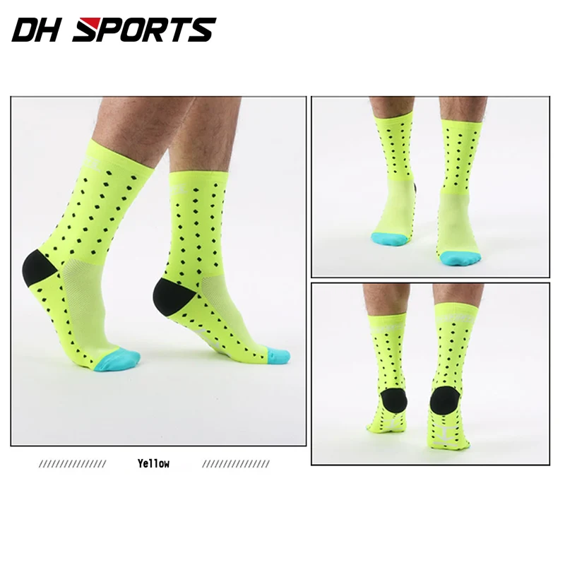 Зеленый Dh спортивные женские спортивные Mtb велосипедные носки Guy Funky дорожный велосипед носки Crazy Good Dot горный велосипед лето - Цвет: Зеленый