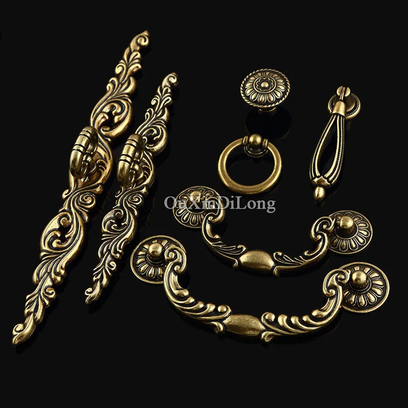 Хит продаж 10 шт. Ретро Винтажные ручки для мебели ящика шкафа кухонные и