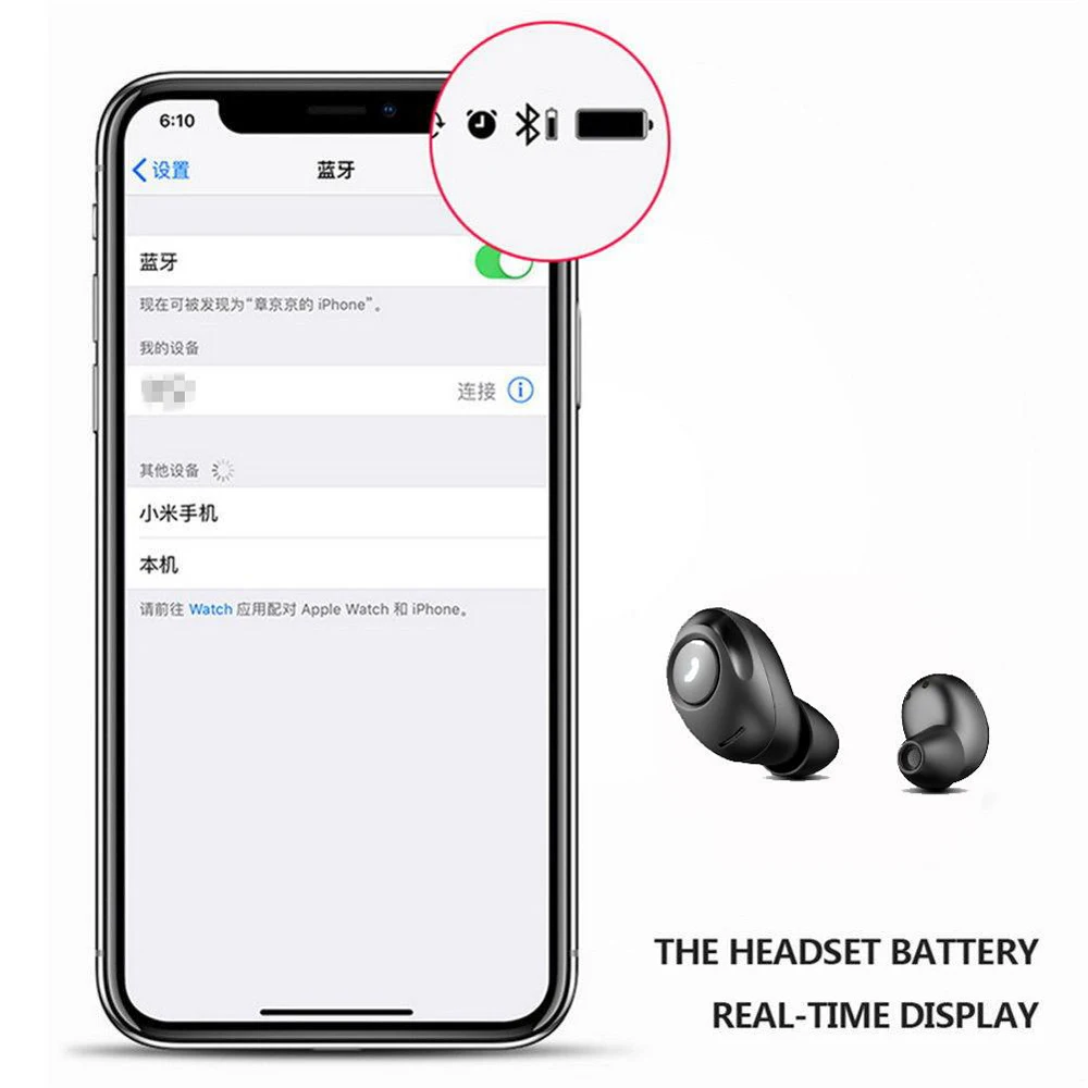 BT2 Mini TWS настоящая беспроводная гарнитура в ухо стерео Bluetooth 5,0 наушники гарнитура для samsung iPhone huawei Motorola LG