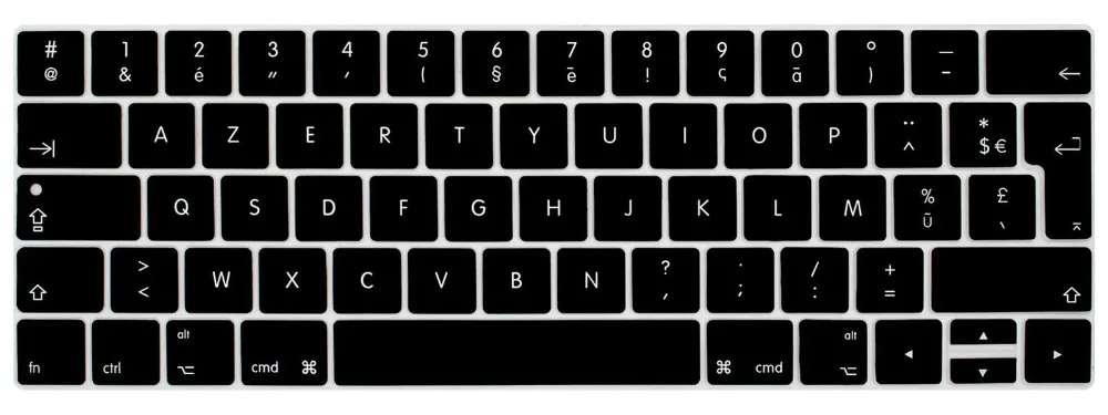 AZERTY французский ЕС Силиконовый чехол для клавиатуры кожаный нового MacBook Pro 13